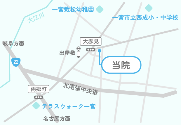 おおやま呼吸器アレルギー内科 地図